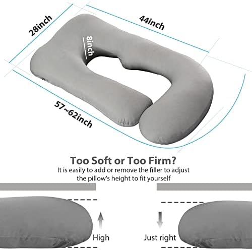 BATTOP Pregnancy Pillow with Cooling Cover 1