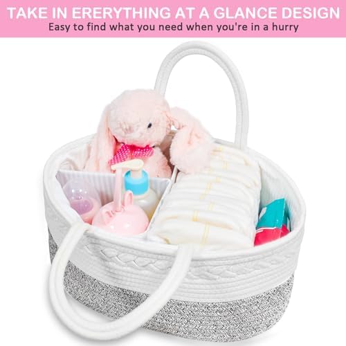ABenkle Diaper Caddy Organizer with Removable Dividers