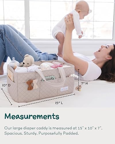Lily Miles Baby Diaper Caddy Organizer - Soft Sand