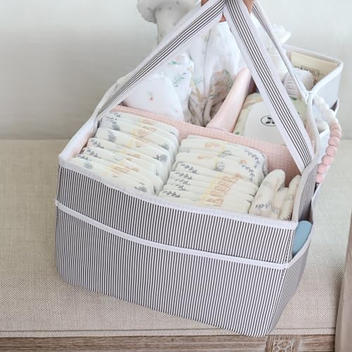 Lily Miles Extra Large Diaper Caddy Organizer - Boys and Girls Gift