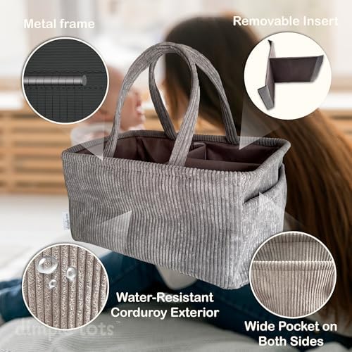 Newborn Essentials Diaper Caddy - Travel Car Organizer