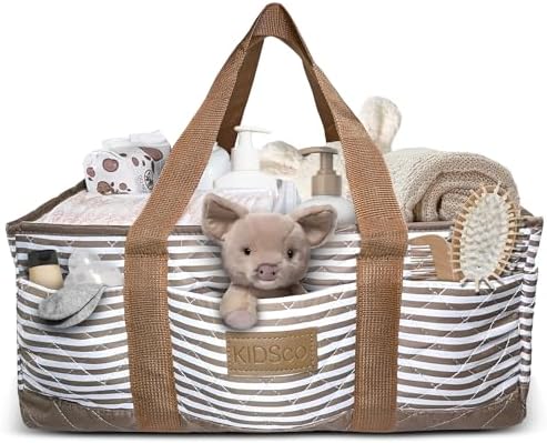 KIDSco Baby Diaper Caddy - Portable Nursery Organizer