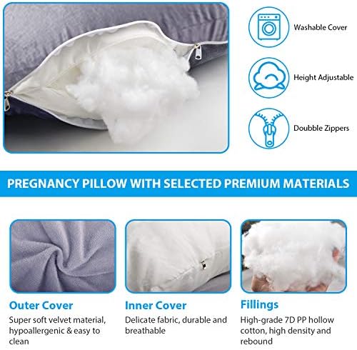 Victostar U Shaped Maternity Pillow with Removable Cover