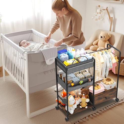 BBLIKE 3in1 Diaper Caddy Organizer - Black Brown
