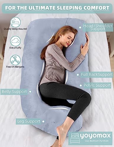 Yoyomax U Shaped Pregnancy Pillow with Removable Cover
