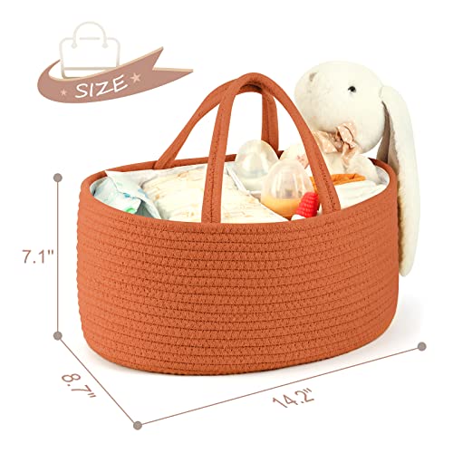 Maliton Cotton Rope Diaper Caddy Organizer - Glaze 1