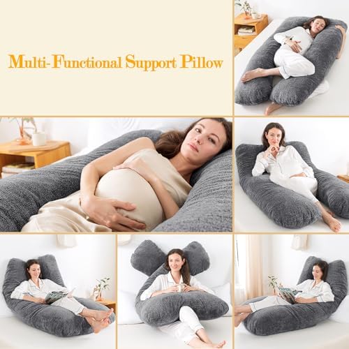 WhatsBedding U-Shaped Pregnancy Pillow for Comfort and Support