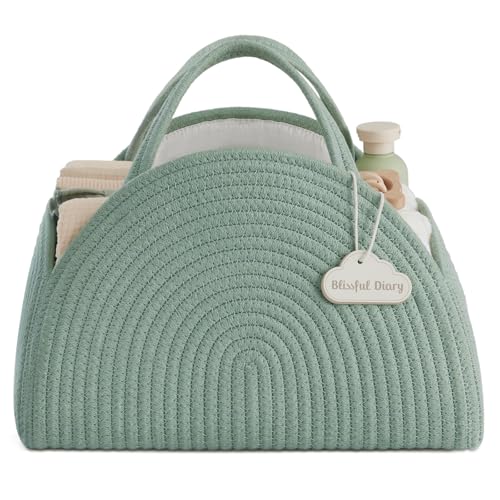 Blissful Diary Baby Diaper Caddy Organizer Basket
