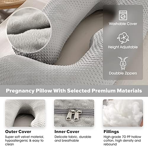 Elover Pregnancy Pillow 60inch Full Body Maternity Support