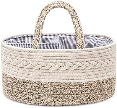 Baby Diaper Caddy Organizer Cotton Rope Woven DIY Basket