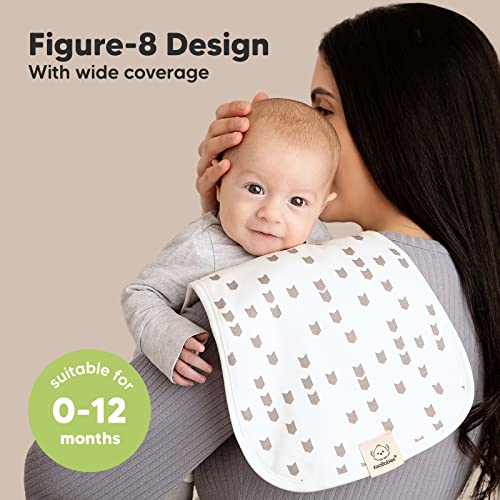 KeaBabies Diaper Caddy Organizer with 5 Pack Burp Cloths