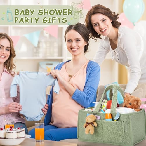 Teenyyou 2 Pcs Baby Diaper Caddy with Handle and Doll Ornament