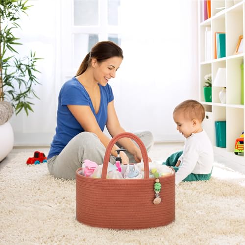 COMSE Baby Diaper Caddy Organizer 142x87x71 Inches Portable Tote with Divider