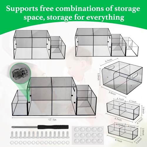 Nanyezh Acrylic Diaper Caddy with 4 Compartments