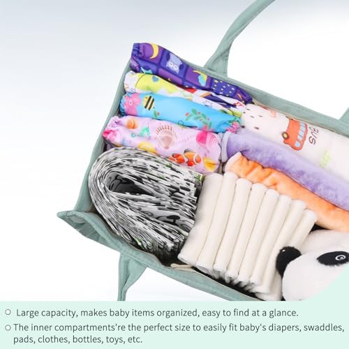 ChicMoments Baby Diaper Caddy Organizer - Matcha Green