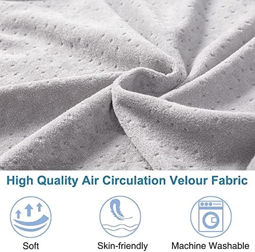AMCATON U-Shaped Pregnancy Pillow Cover Velour Fabric Removable Washable