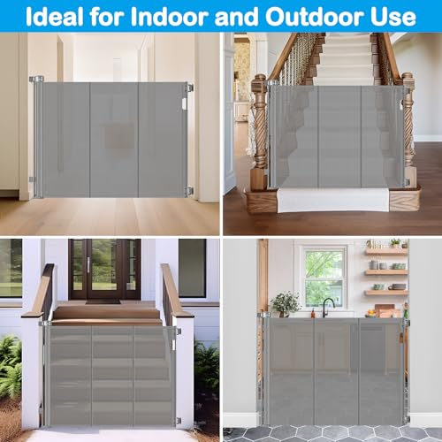 42 Inch Extra Tall Retractable Baby and Pet Gate