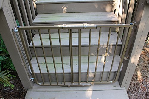 Cardinal Gates SS30OD Outdoor Baby Gate - 27-425 Inches Wide Brown