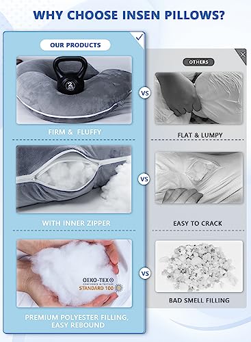 INSEN Pregnancy Pillow with Velvet Cover