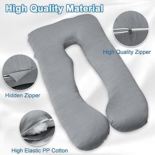MOON PINE Pregnancy Pillow with Cooling Grey Cover
