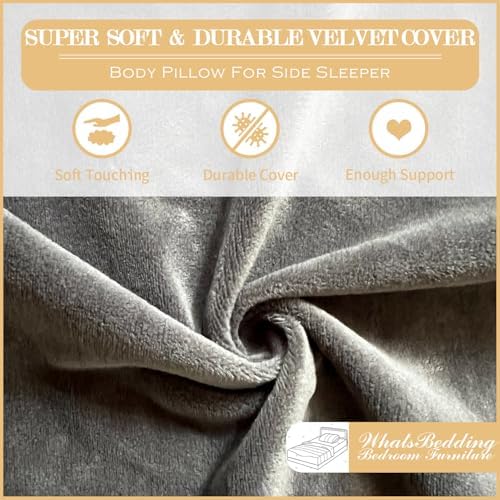 WhatsBedding J-Shaped Pregnancy Pillow for Full Body Support