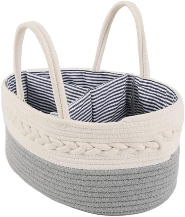 Lmbabter Diaper Caddy Organizer Portable with Removable Dividers