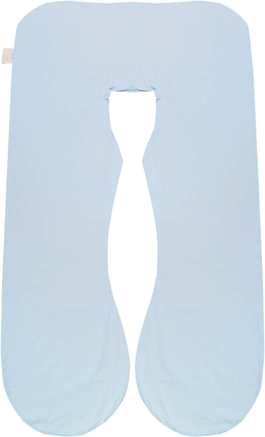 KWLET U Shaped Pregnancy Pillow Cover 57x30 Inch Blue