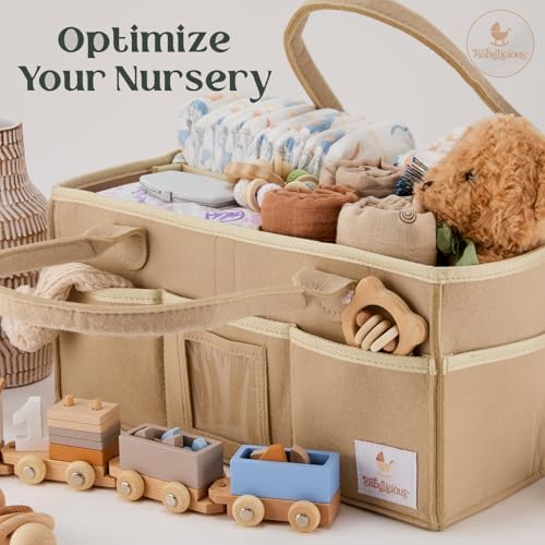 Babylicious Baby Diaper Caddy Organizer - XL Tan