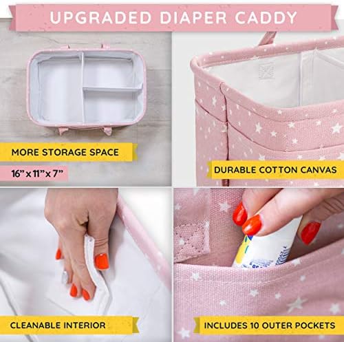 StarHug Baby Diaper Caddy Organizer - Pink 1