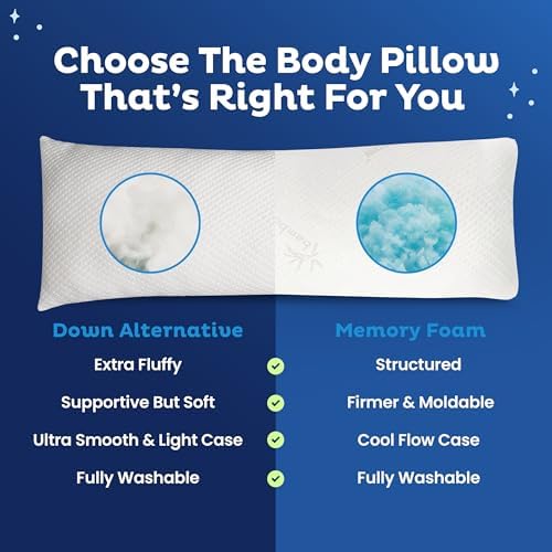 Snuggle-Pedic Body Pillow for Adults - Cozy Supportive Pregnancy Pillow