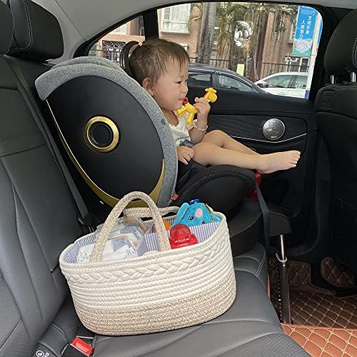 YeaYee Baby Diaper Caddy with 4 Pockets and Shoulder Strap