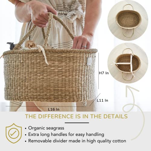 BEBE BASK Premium Diaper Caddy Organizer - Rosa