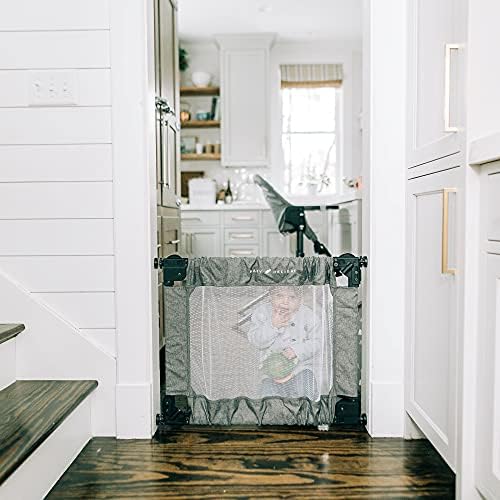 Baby Delight Portable Mesh Baby Gate - Charcoal Tweed