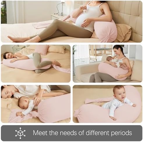 MOON PARK Pregnancy Pillow with Soft Cooling Cover