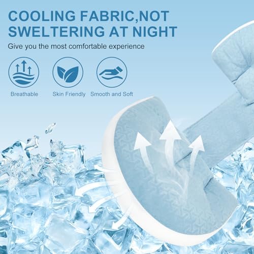 Mooppom Pregnancy Pillow with Adjustable Strap and 30-Degree Slope Design