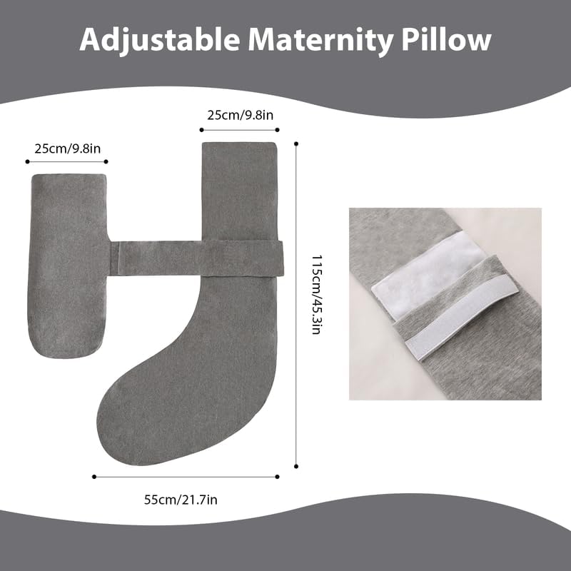 Elehealthy Pregnancy Pillow with Detachable Cover