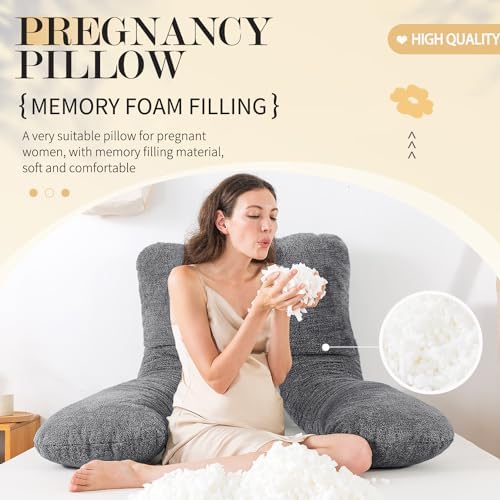 WhatsBedding U-Shaped Pregnancy Pillow for Comfort and Support