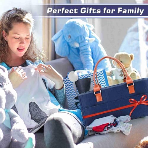Alomejor Large Nappy Storage Caddy with Detachable Dividers