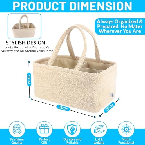 Danfe Baby Diaper Caddy Organizer Basket Storage Bag