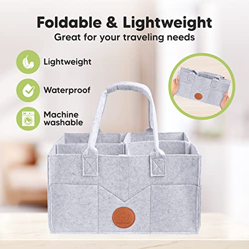 KeaBabies Large Portable Diaper Caddy Organizer 1