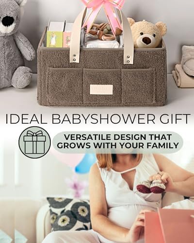 Toodly Baby Diaper Caddy with Changing Mat Organizer