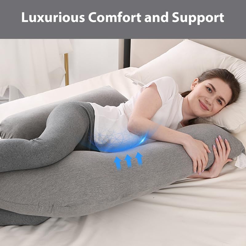 Elehealthy Pregnancy Pillow with Detachable Cover