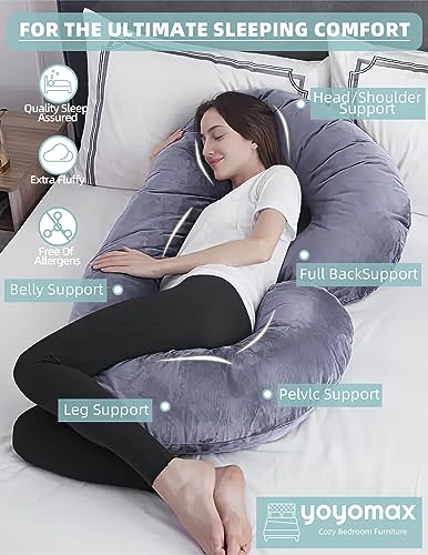 TINKLE WELL C-Shaped Pregnancy Pillow with Removable Cover 1