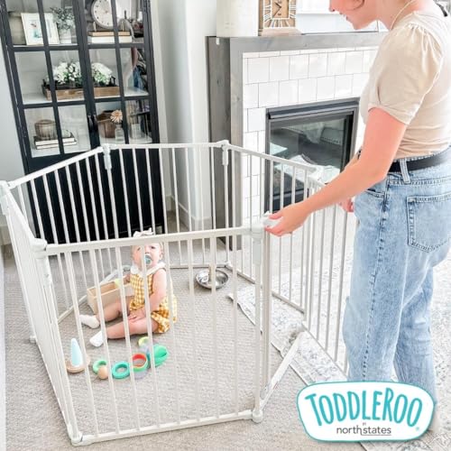 Toddleroo 3 in 1 Metal Superyard 151 Wide with Wall Mount Kit 1