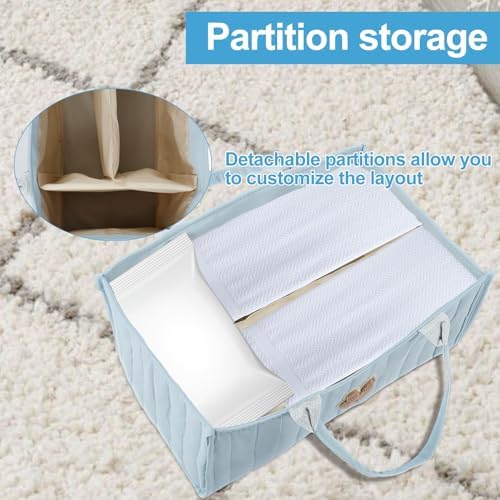 2PCS Baby Diaper Caddy Organizer with Handle