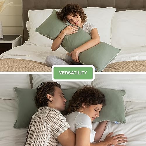 Pharmedoc Bear Hug Body Pillow with Memory Foam and Sage