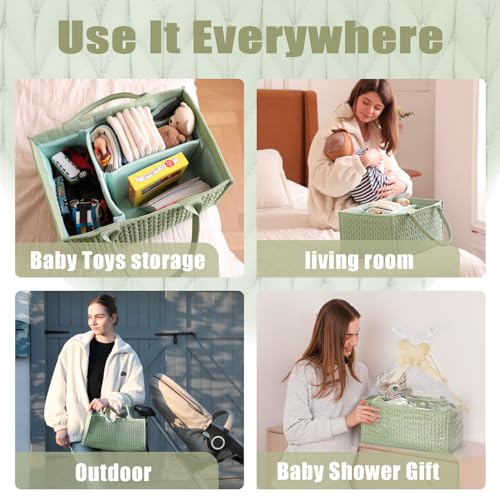 MOMINSIDE Baby Diaper Caddy Organizer Portable Space-Saving