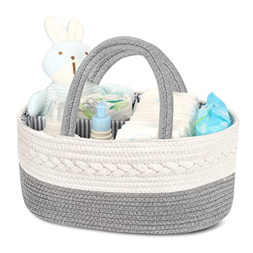 Maliton Cotton Rope Diaper Caddy - X-Large Nursery Organizer