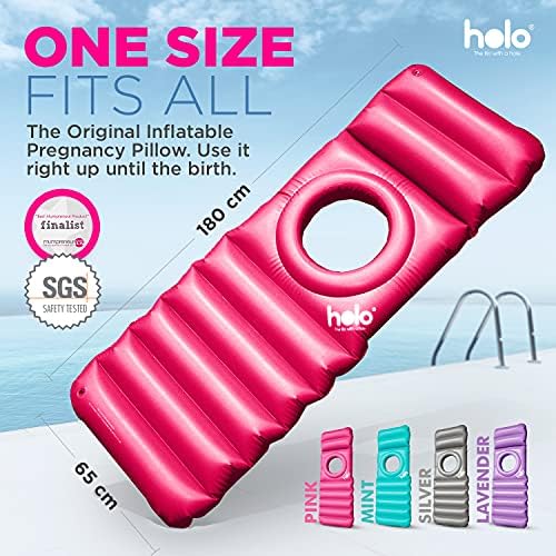 HOLO Original Inflatable Pregnancy Pillow - Full Body Support Pink