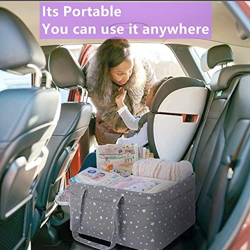 QiANBiRD Extra Large Diaper Caddy Organizer with Handle